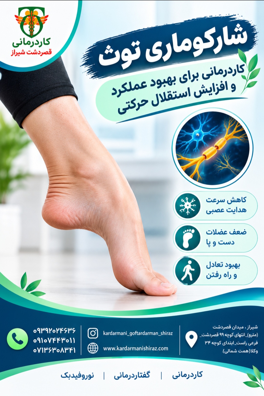 درمان و توانبخشی شارکو ماری توث در شیراز؛کاردرمانی قصردشت