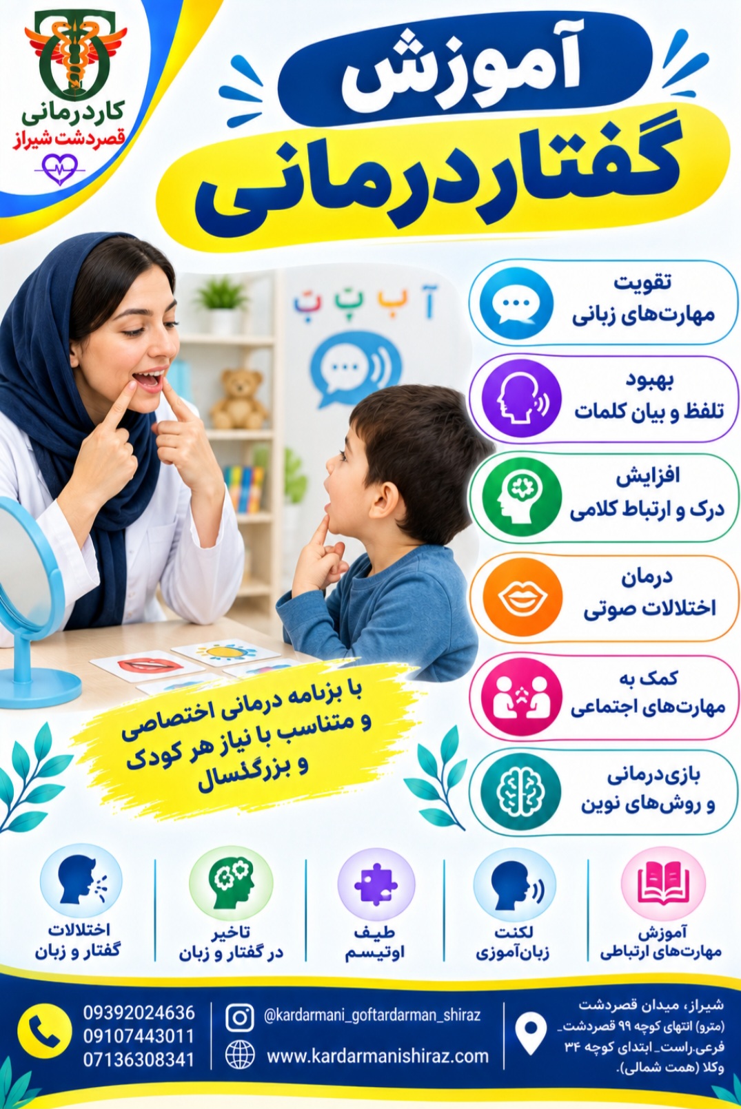 آموزش گفتاردرمانی در شیراز _ راهنمای جامع  دکتر گفتاردرمانی